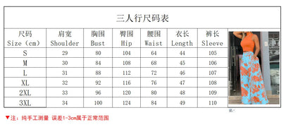 Plus Size Printing Two Piece Set Women Casual Solid Sleeveless Tank Top Wide Leg Pants Two Piece Set 2025 Fashion Clothing