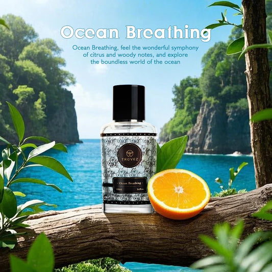 TROVEZ Ocean Breathing 100ml Perfume Elegant Fresh Fragrance Citrus Tone Unisex Perfume Long-lasting Scent Body Spray Scent Gift - Badiee Stylez