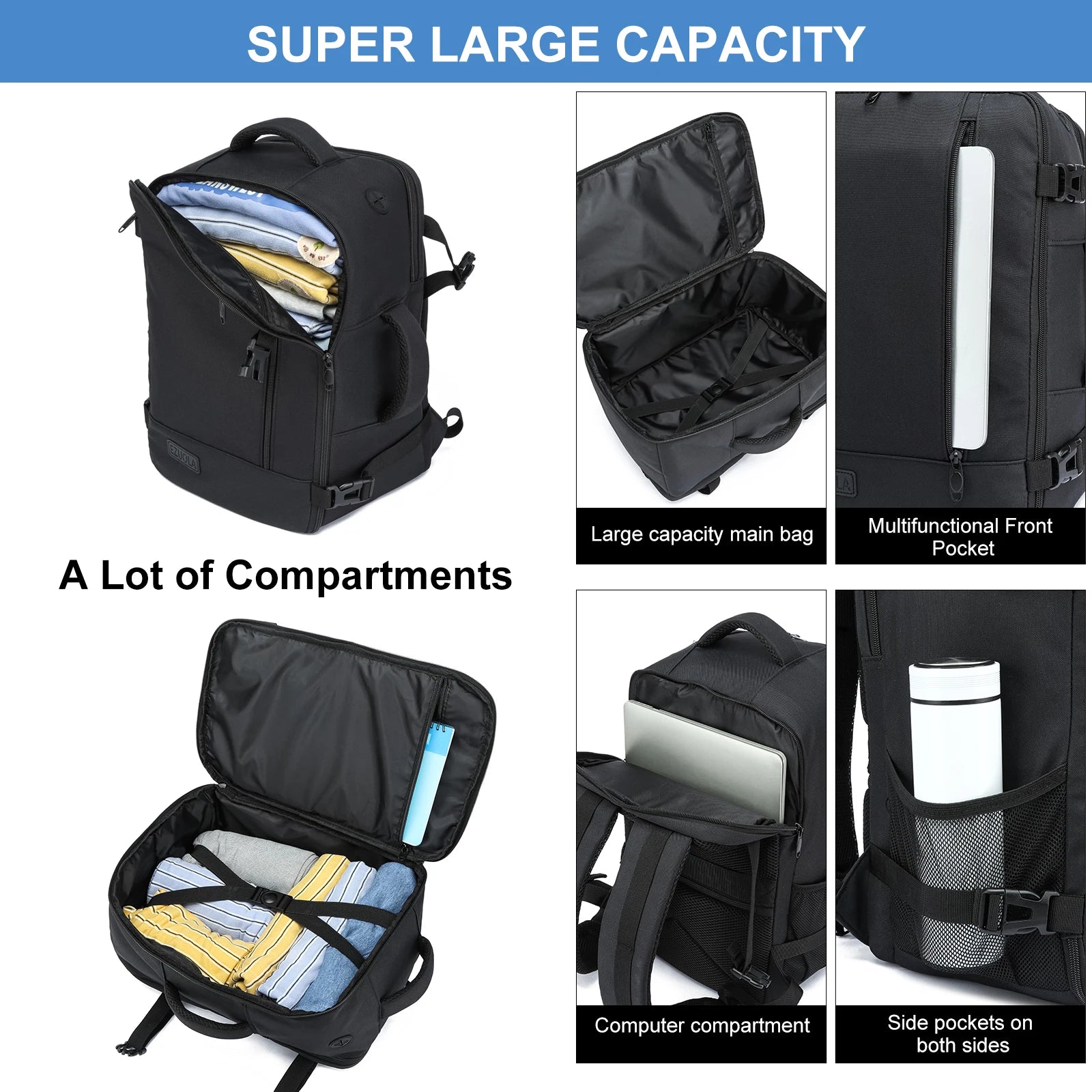 travel backpacks 40x20x25 ryanair Hand luggage with laptop compartment portable luggage students business people school cabinbag