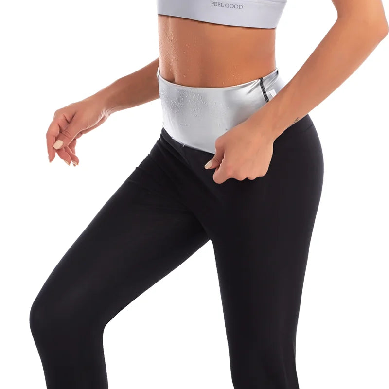 Women Hot Thermo Sauna Sweat Pants Body Shapers High Waist Shaping Pants Thigh Shapewear Fat Burning Fitness Gym Sport Leggings