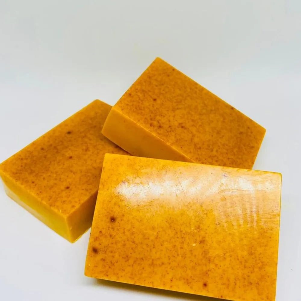100g Turmeric Hand Made Soap, Lemon Kojic Acid Soap, Shower and Facial Soap Badiee Stylez