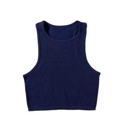 DIY Print Customize Sleeveless Vest Women's Summer High Waist Short Crop Top Fitness Running Yoga Clothes Slim Fast Dry Clothes