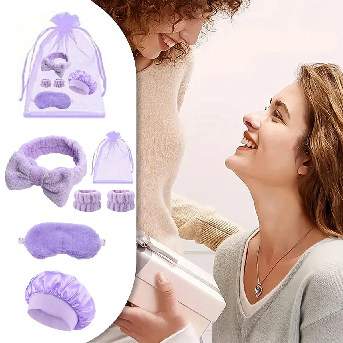 Comb set with storage bag, bring eye mask sleeping cap headband wristband, party gift package,gift,Special for real hair wigs Badiee Stylez