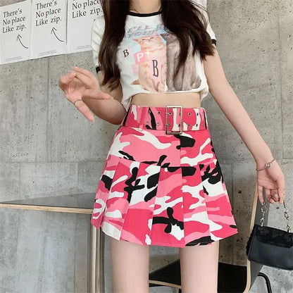 Short Mini High Waist Gyaru Skirts for Women Pleated Pleat Quality Modest Premium Aesthetic Stylish Y2k Vintage V Woman Skirt