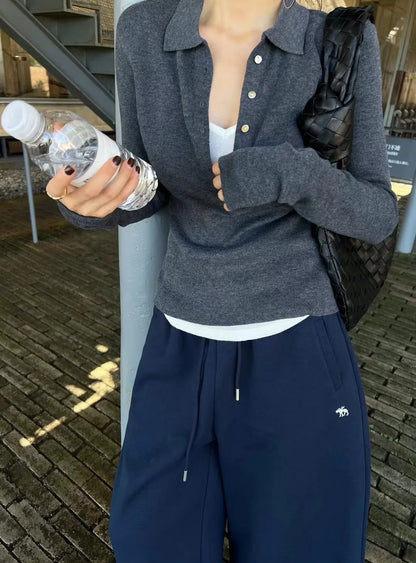 Tonngirls Korean Style Knit T Shirt Women Long Sleeve Skinny Streetwear Pullovers Fake Two Pieces Tops Fashion Autumn Winter Top