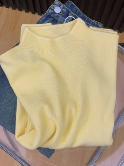 2025 Women Turtleneck Knitted Pullovers Solid Sweater Harajuku Korean Soft Warm Knitwear Autumn Winter Fashion Slim Jumpers Tops Badiee Stylez