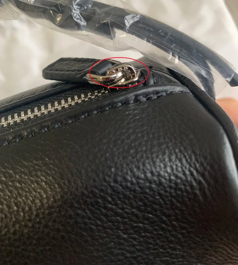 VIELINE Women's Pencil Bag Pillow Bag Genuine Leather Underarm Hobo Bag Day Clutches Ladies Simple Design Mini Purse