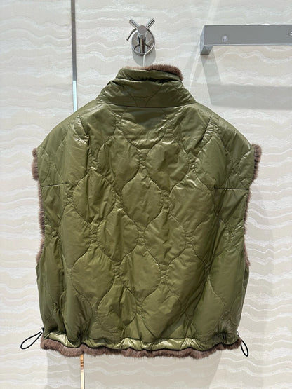 Autumn-winter luxurious short mink zippered vest Badiee Stylez