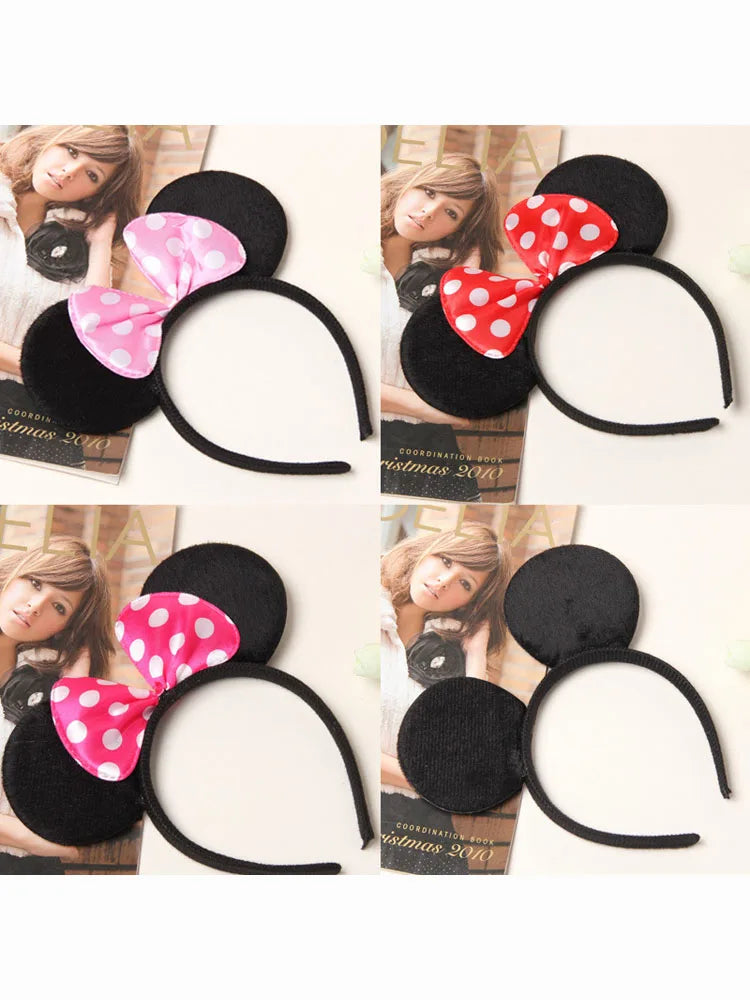 Knot Accessories Minnie Hairbands Favors Mom Lovely Ears Kids Mickey Headbands Hair Boys Party Sequin Baby Birthday Bows Girls