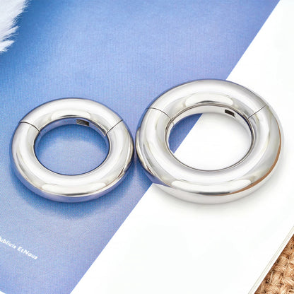 ASTM F136 Titanium PIERC Hinged Segment Hoop Earrings Large size Nose Rings 10G-6G 2.5mm-4mm Seamless Labret Lip Body Piercing