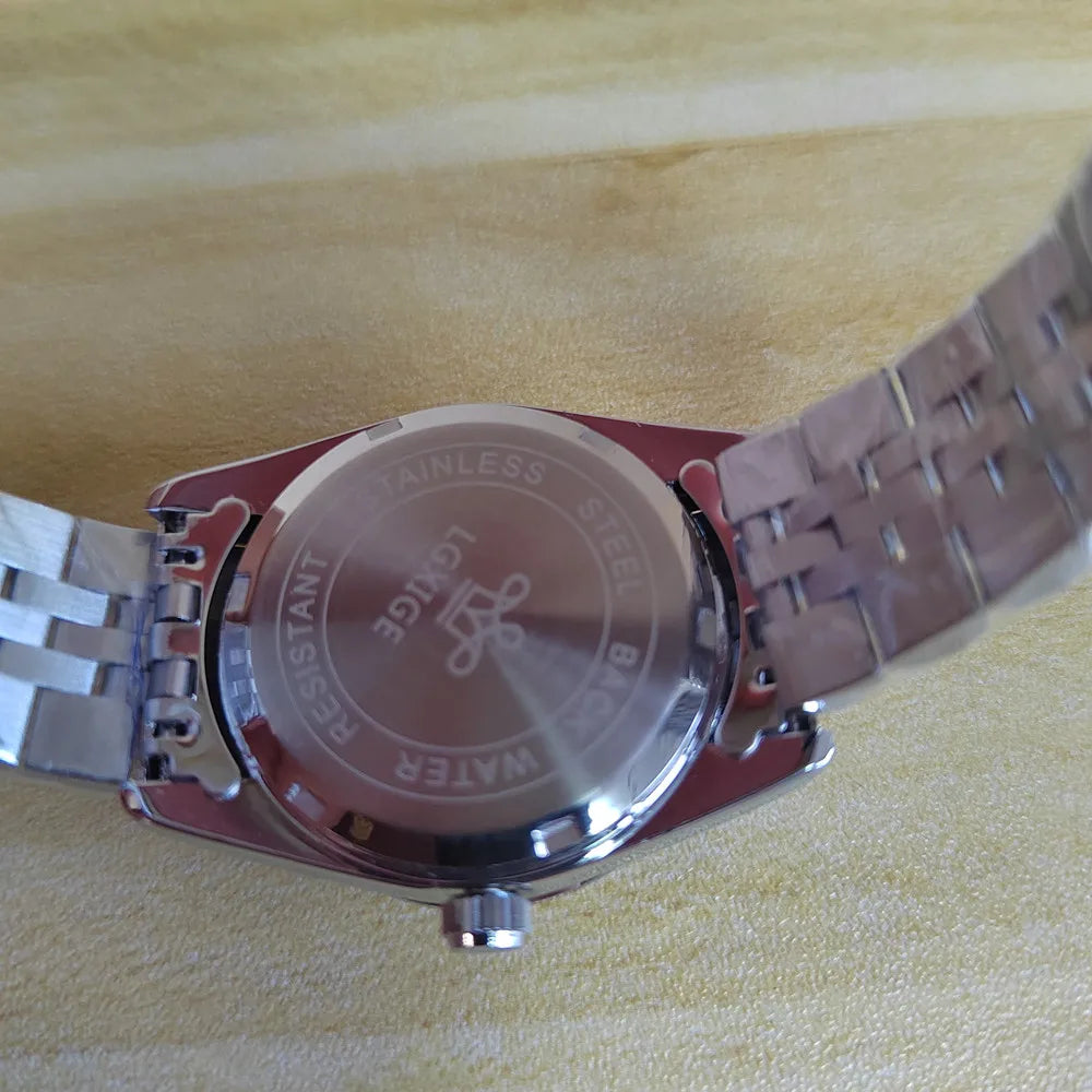 LGXIGE Crystal Women Bracelet Watches Top Brand Fashion Diamond Ladies Quartz Watch Steel Female Wristwatch Montre Femme Relogio Badiee Stylez