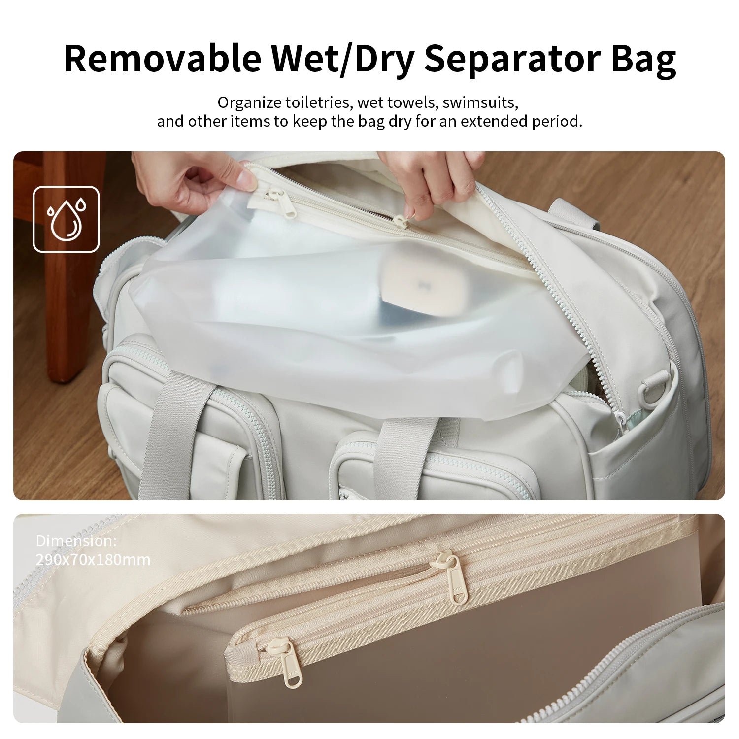 AJI Women Travel Bag Nylon Handheld Travel Bag Carry On Luggage Bag Large Capacity Weekender Gym Sport Holdall Overnight Bag