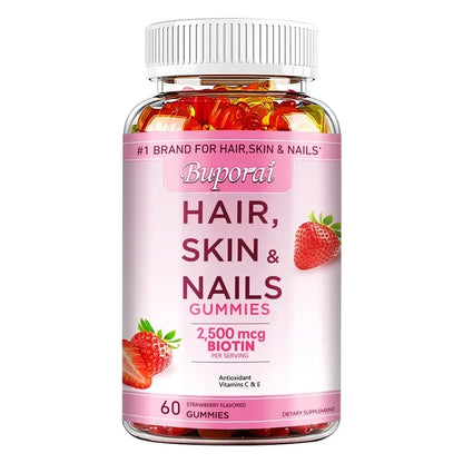 Hair, Skin and Nails Gummies - Supports Skin Care, Nails, Hair, Antioxidants and The Immune System, AntioxidantSupplements 60 Gummies