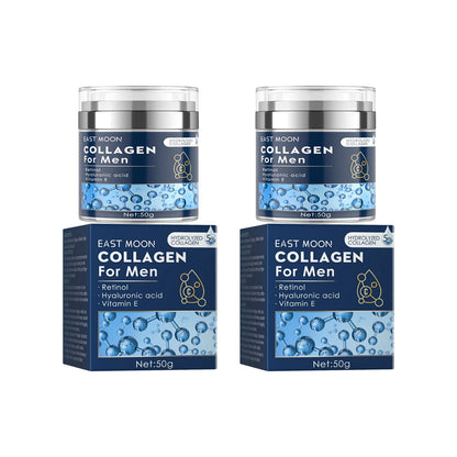 Retinol Face Cream for Men Face Firming Lifting Neck Fade Fine Lines Anti Puffiness Moisturizing Nourishing Facial Skin Product 2 X 50g boxed