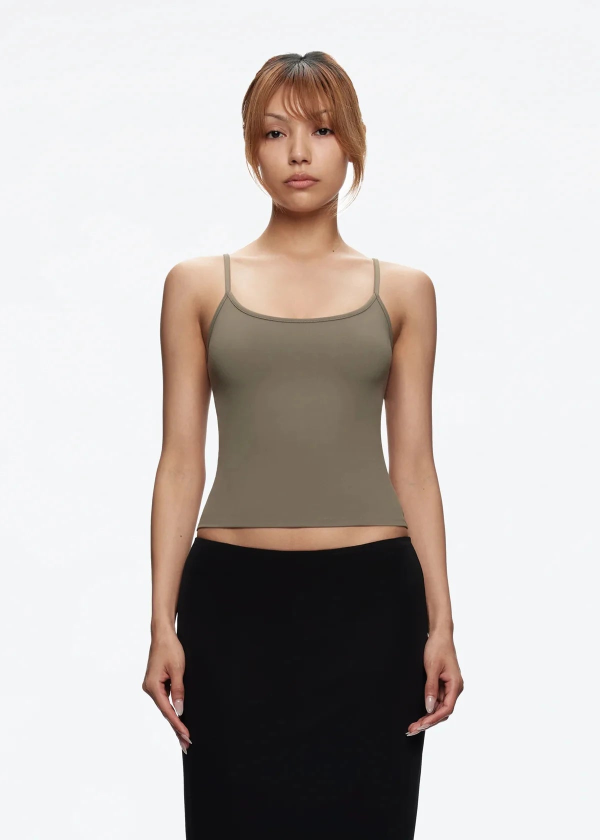 Tank Summer Women's Solid Color Slimming Stretch Fitness Camisole Basic Sports Bra Skin-Friendly Yoga Top