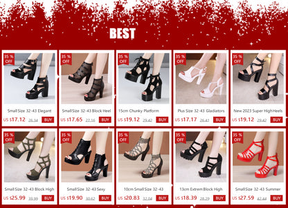 Big Size 32-43 Block Heel Platform Sandals Women Wedding Shoes 2025 Summer High Heels Gladiator Sandals Patent Leather Sandals