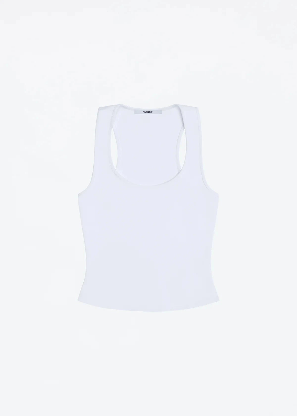 Tank Classic X-shaped Backless Baby Blue and Misty Gray Multi-color Comfortable Elastic Waist Tight Fit Backless Top WHITE