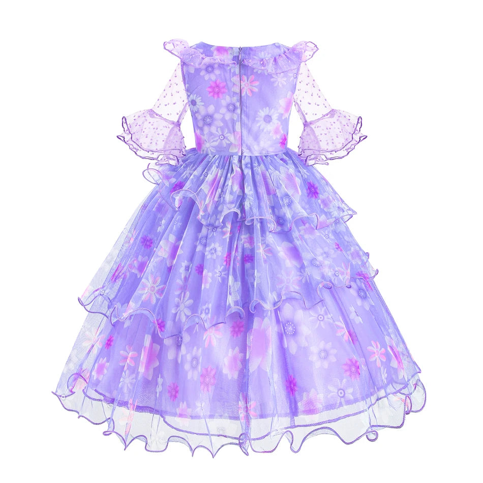 Encanto Princess Costume Isabella Dress Suit Charm for Girls Cosplay Isabela Carnival Christmas Birthday Party Mirabel Clothes