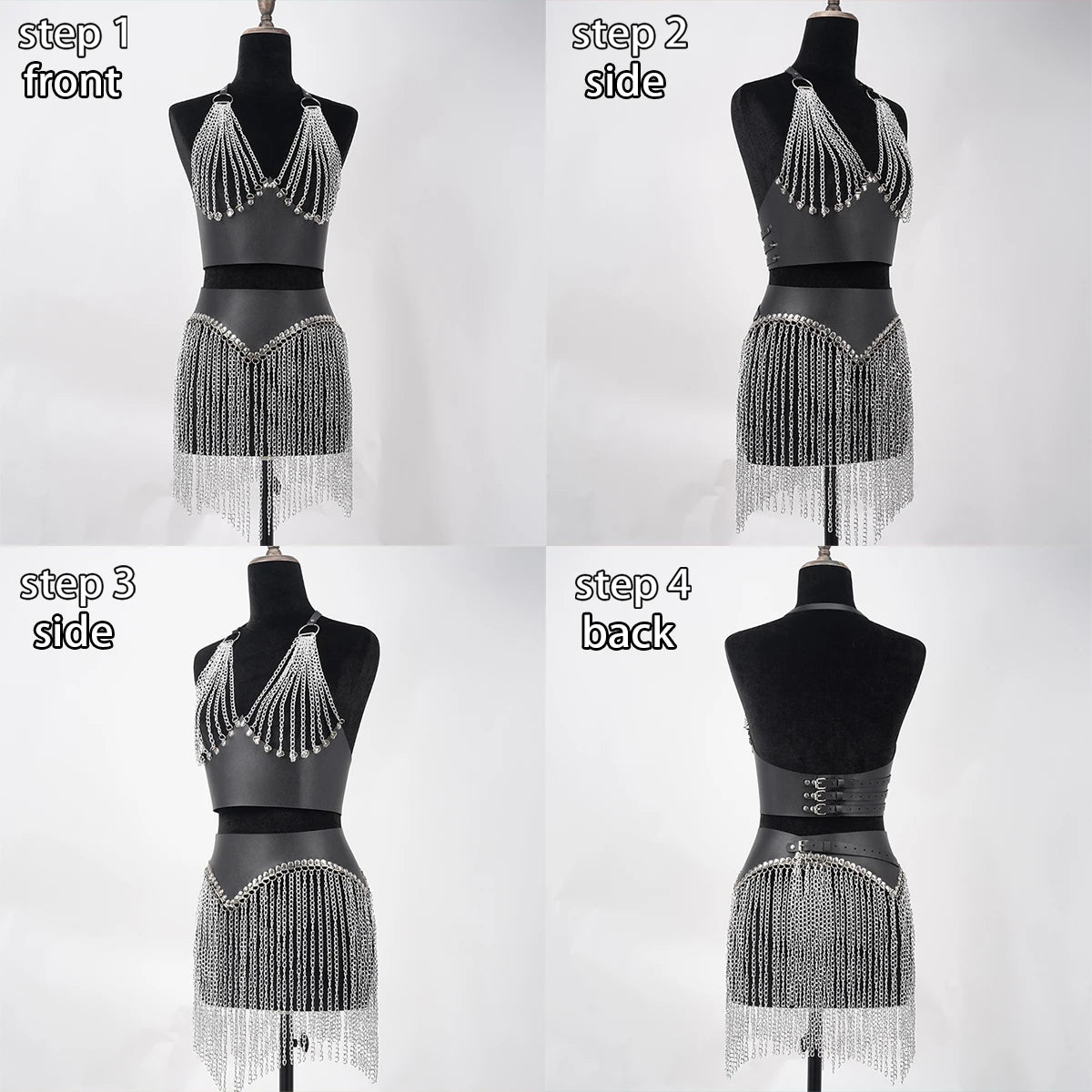 Fashion Chain Tassels Belt Set Street Style Suspenders for Women Body Chain Casual Decoration WaistBond Goth Clothing Accessoly Badiee Stylez