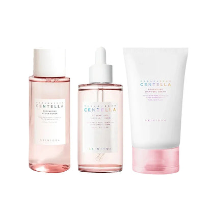 Korean Centella Pink Salt Pore Care Fresh Toner Ampoule Facial Serum Deep Cleanser and Face Cream Skincare Original Products Set Z-A-22-32-39 3pcs