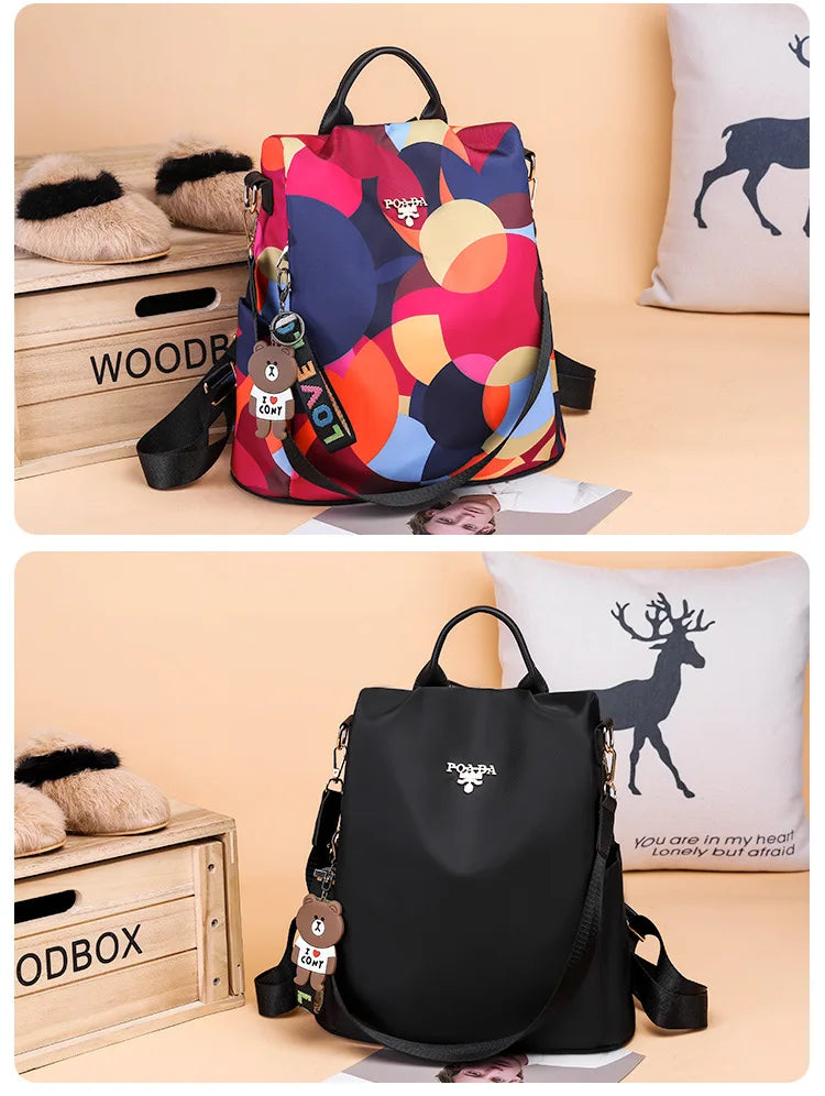 Fashion Backpack Women Oxford Cloth Shoulder Bag 2024 School Bags For Teenage Girls Light Ladies Travel Bagpack Mochila Feminina