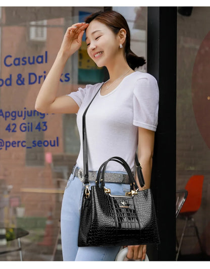 Three Layers Women Shoulder Bags Luxury Designer High Quality Patent Leather Messenger Casual Tote Bag Large Capacity Hand bags