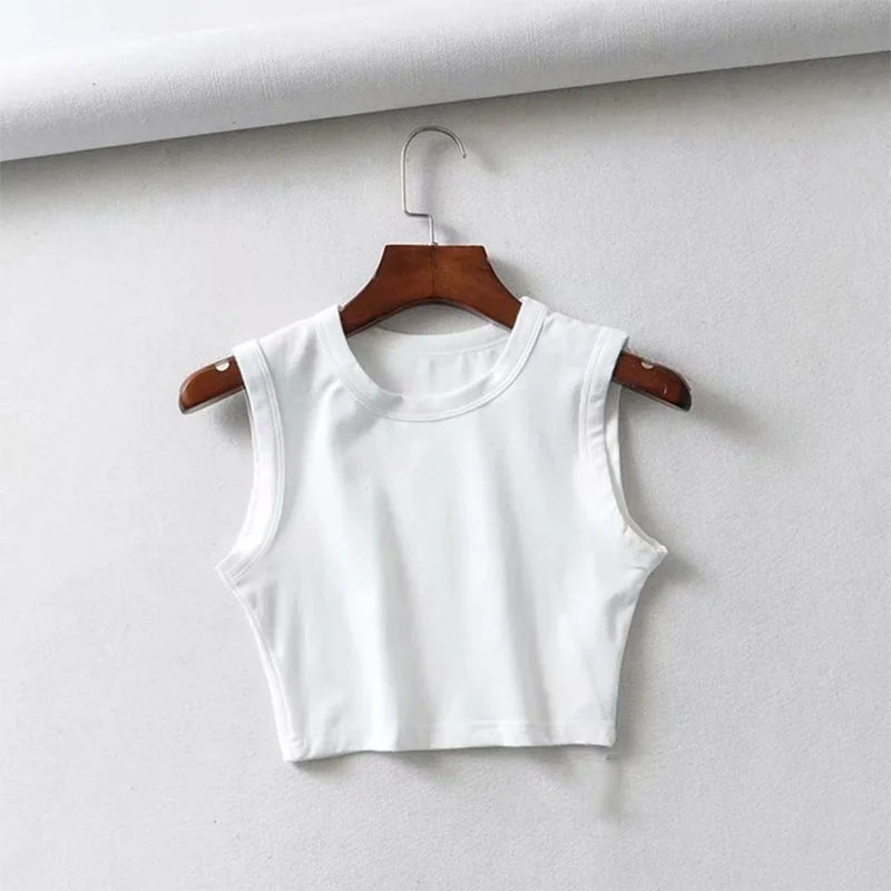 summer vintage white crop tops women biker black punk sexy tank top korean streetwear cropped sleeveless top feminino