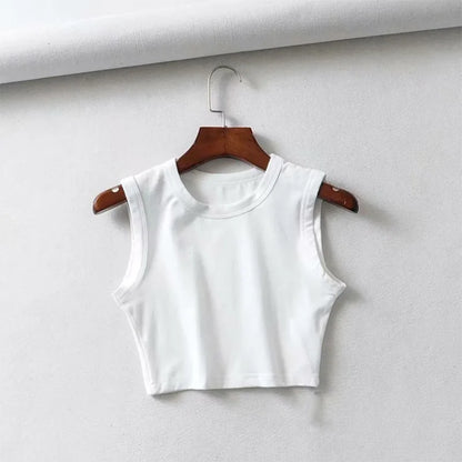summer vintage white crop tops women biker black punk sexy tank top korean streetwear cropped sleeveless top feminino