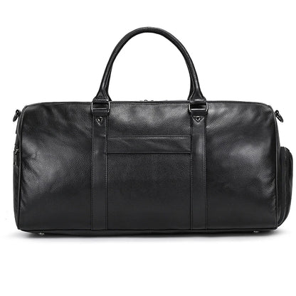 Luxury Genuine Leather Men Women Travel Bag Cow Leather Carry On Luggage Bag Travel Shoulder Bag Male Female Weekend Duffle Bag