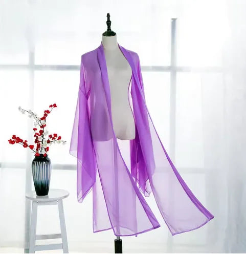 2025 new summer women long chiffon Cardigan sunscreen three quarter sleeve black blue white fashion thin cardigan Picture color 1