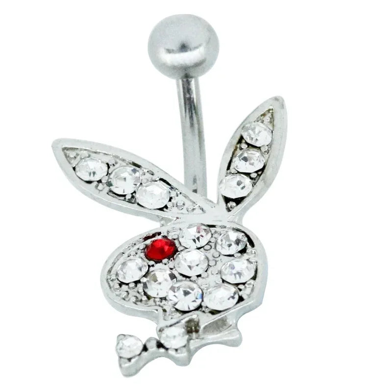 Belly Button Rings for Women Bunny Navel rings Gold color Rabbit Belly Rings Gem stone Belly Piercing Jewelry Body Jewelry 22