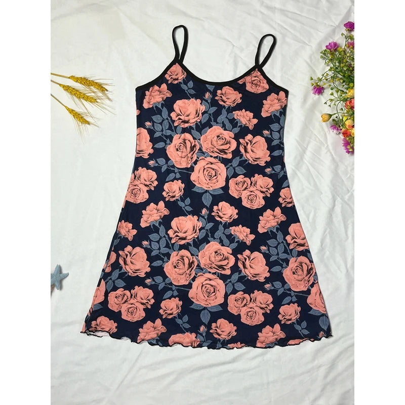 SUKAE Vintage Court Style Women Nightgown Elegant Nightdress Woman Sexy Lingeries Sling V-neck Slim Dress Summer Milk Silk Skirt Badiee Stylez