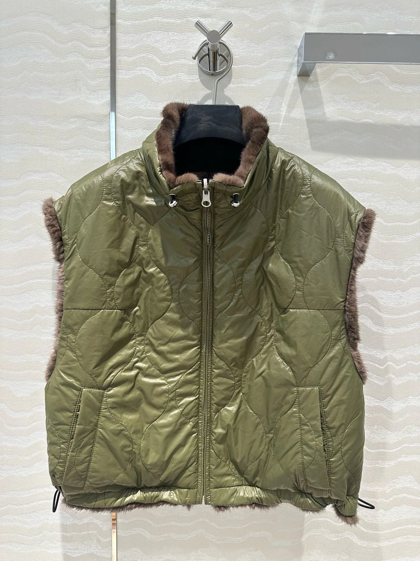 Autumn-winter luxurious short mink zippered vest Badiee Stylez