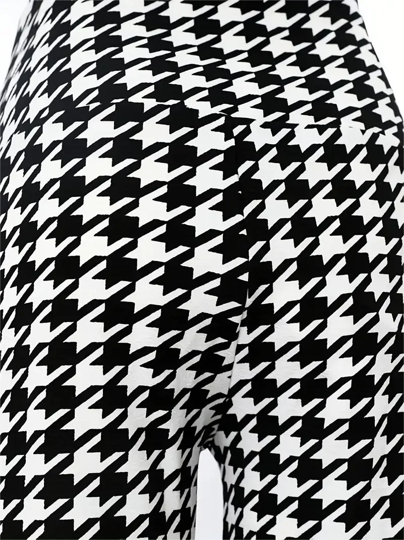 Women's Plaid Wide Leg Pants High Waist Casual Loose Trousers for Spring Summer