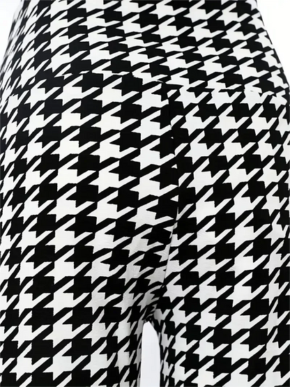 Women's Plaid Wide Leg Pants High Waist Casual Loose Trousers for Spring Summer