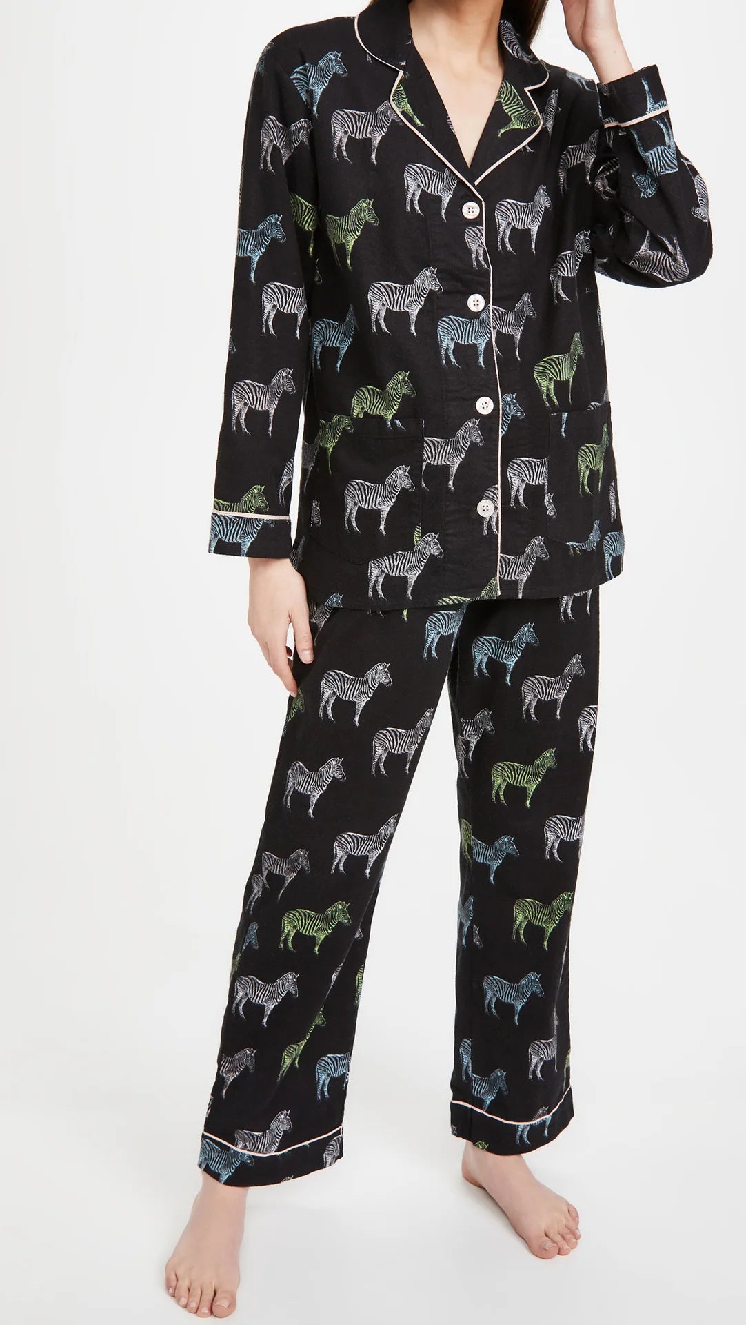 Women's Winter Pyjama Suit Print Long Sleeve Turn Down Collar Female Clothes 100% Cotton Single Breasted Sleepwear for Female