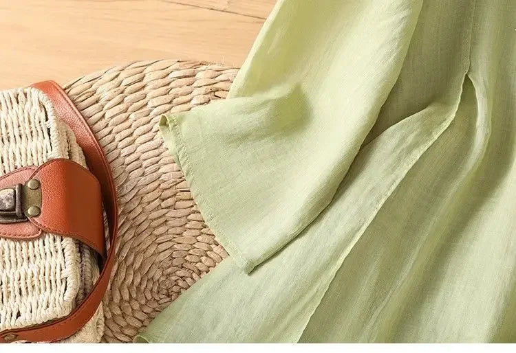 Thin Streetwear Vintage Clothes Ethnic Style Cotton Linen Shirts for Women Clothing Top Tshirt Tees Fashion Casual Embroidery