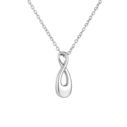 "Eternal Infinity Loop" Ashes Urn Pendant - Stainless Steel Cremation Jewelry for Human Ash Memorial Badiee Stylez