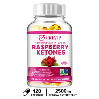 Raspberry Ketones - Weight Loss Supplements, Appetite Suppressants, Fat Burners, Pure Energy and Metabolism Boosters 120 Capsules