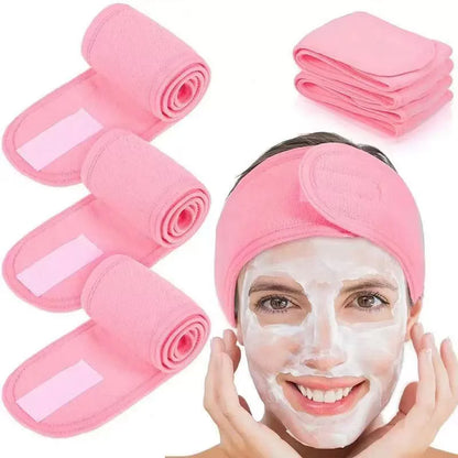 Hot Sale Soft Toweling Headbands for Face Washing Bath Makeup Hair Band for Women Adjustable SPA Headband Cosmetic Headband