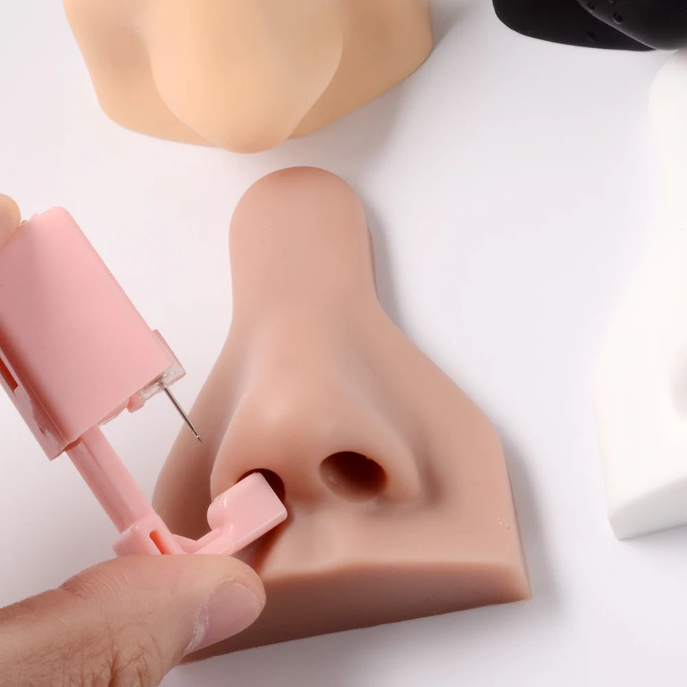 1Pc Soft Silicone Nose Model Tattoo Practice Jewelry Display Piercing Tools Earring Display Tool Acrylic Display Stand Kit