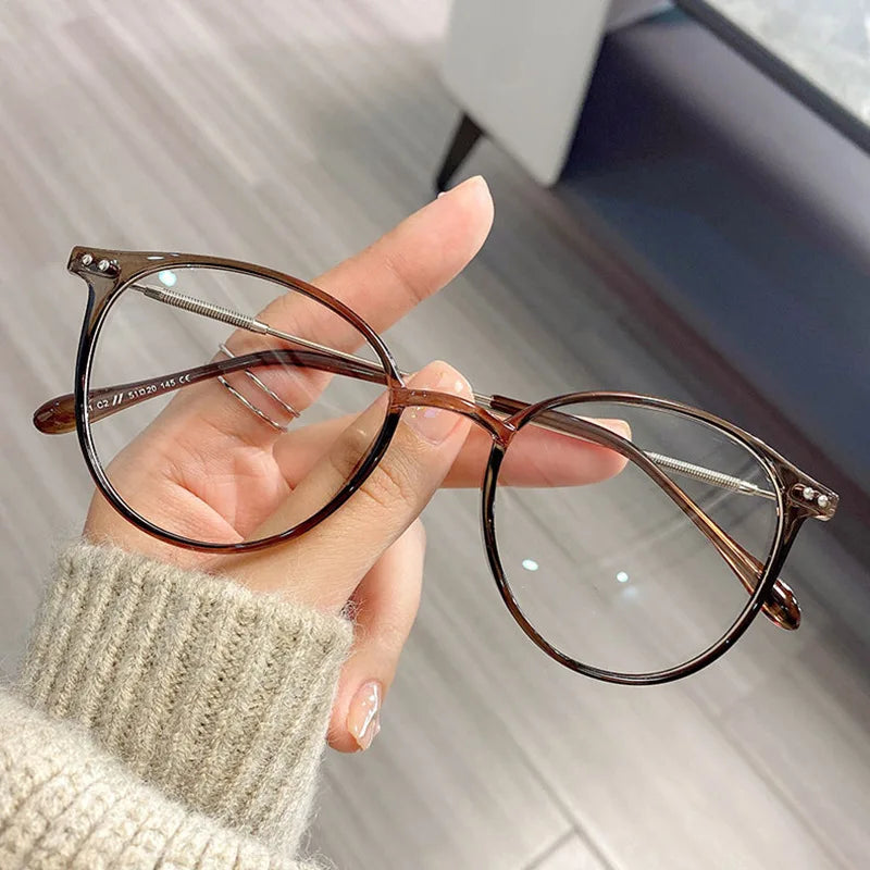 Men And Women Round Anti Blue Glasses Computer Frame Optical Lenses New Arrival 2023 Badiee Stylez