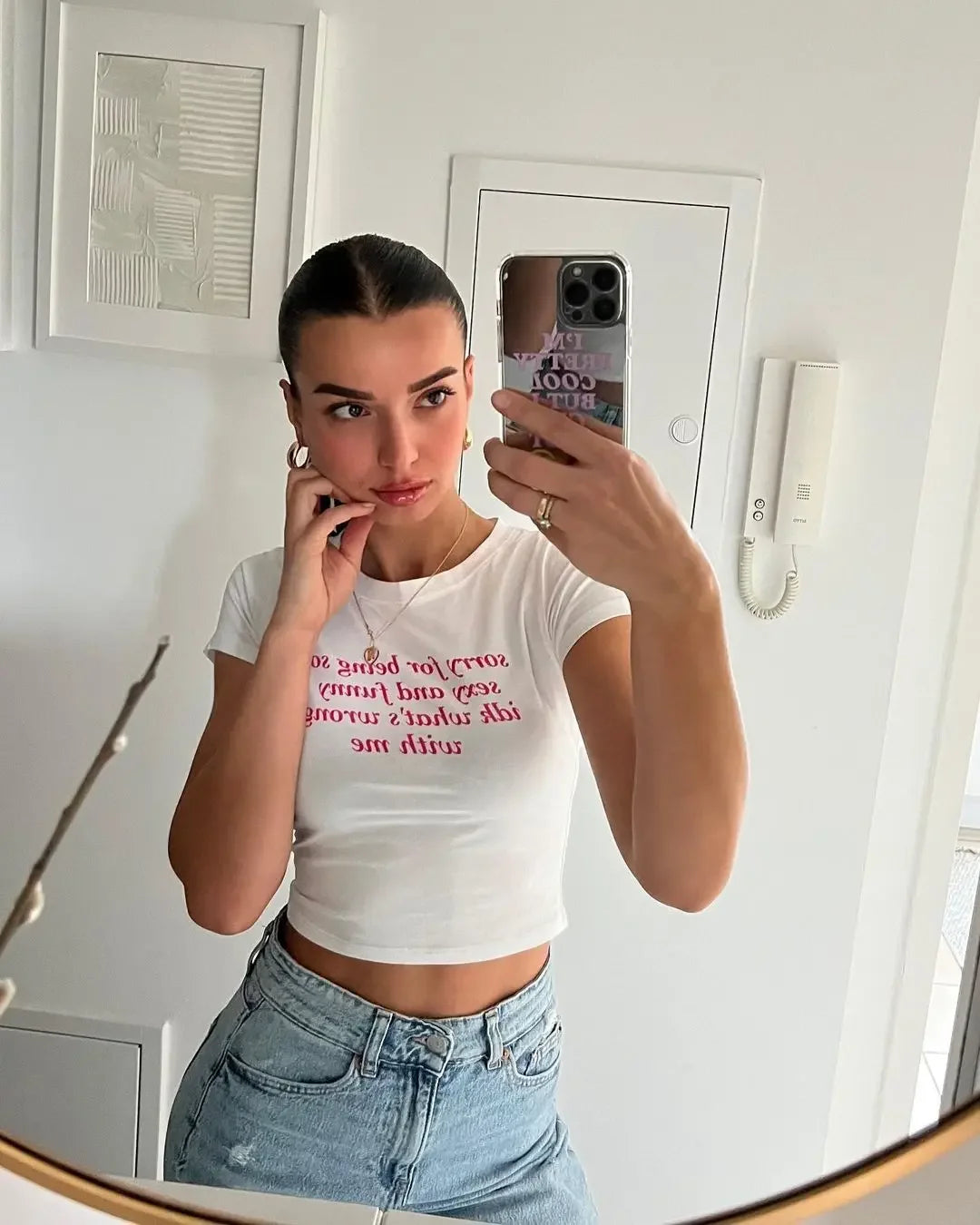 Y2K Letter Print Vintage High Street Aesthetic T-shirt 2000's Crop Top Summer Punk Short Sleeve Clothes Casual Streetwear Tshirt