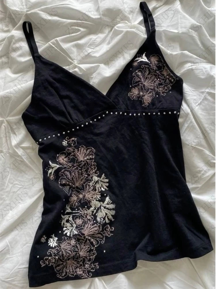 Harajuku T shirt Crop Top Women Clothes Streetwear Vintage Summer Sling Kpop Camis Femme Punk Sexy Tank Tops Aesthetic T shirts Badiee Stylez