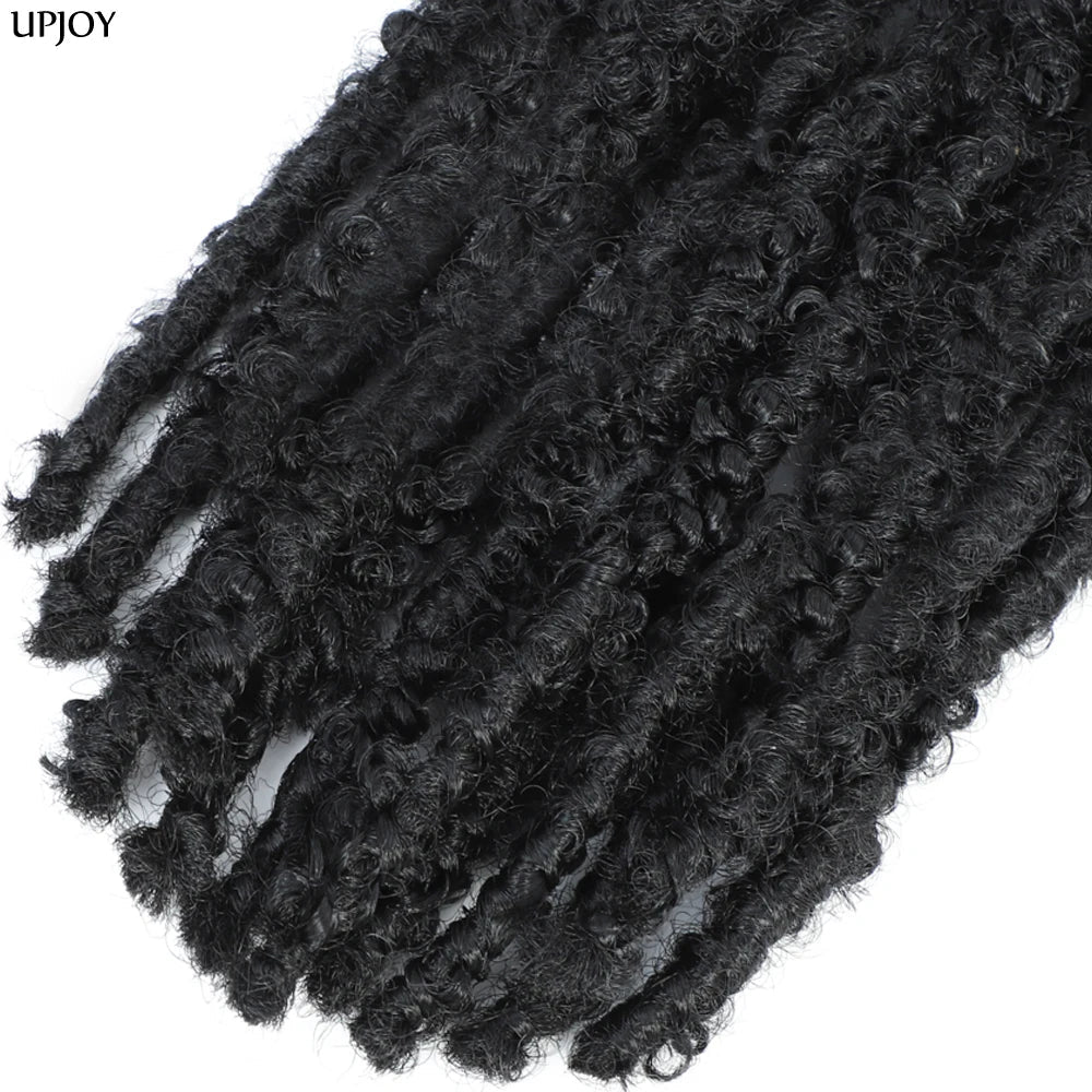 Butterfly Locs Crochet Hair 12 inch Handmade Butterfly Soft Locs Crochet Hair Extensions Synthetic Braiding Hair 12Strands/pack Badiee Stylez