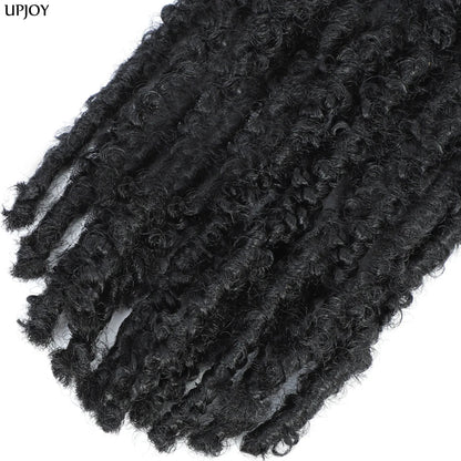 Butterfly Locs Crochet Hair 12 inch Handmade Butterfly Soft Locs Crochet Hair Extensions Synthetic Braiding Hair 12Strands/pack Badiee Stylez