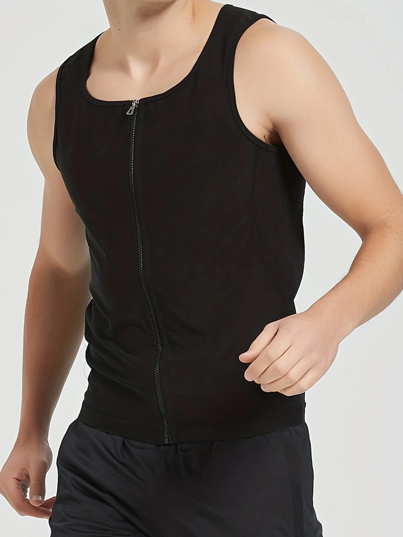 1pcs Sauna Sweat Suits Shirt Vest Waist Trainer for Men Compression Workout Shapewear Excersize Gym Clothes Working Out