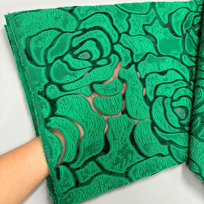 Latest French Brocade Jacquard Tulle Lace Fabric 2024High Quality African Gilding Satin Lace Fabric For Women Wedding Dress Sew