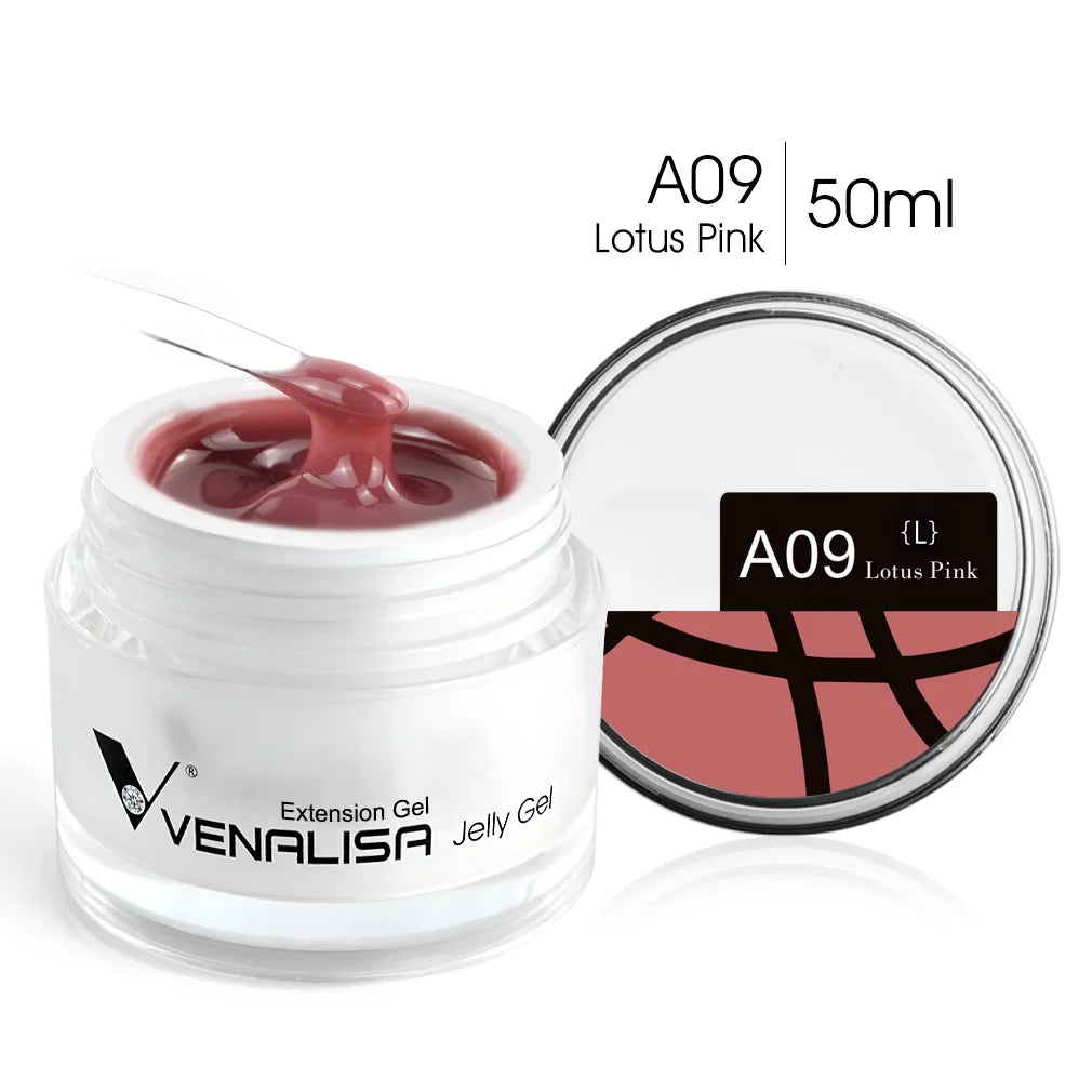 50ml Venalisa Soak off Thick Jelly Gel UV Construction Gel Builder Extend 24 Color Camouflage Milky White Nail Art Hard Nail Gel A09L