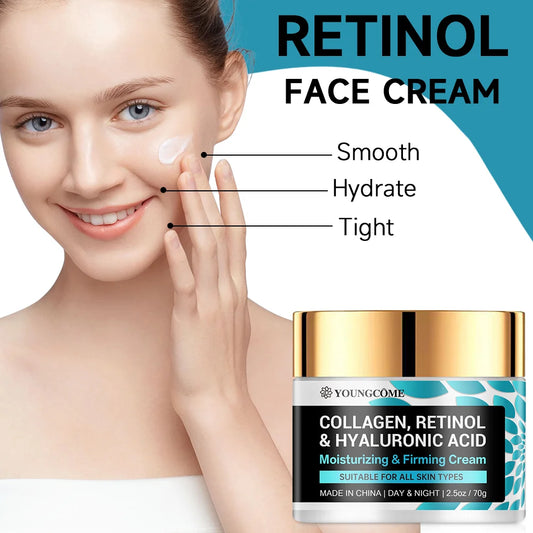 Retinol Collagen Facial Care Moisturizing Cream Deeply Nourishes Suitable for Dry and Rough Skin Aging Face Cream Moisturizing